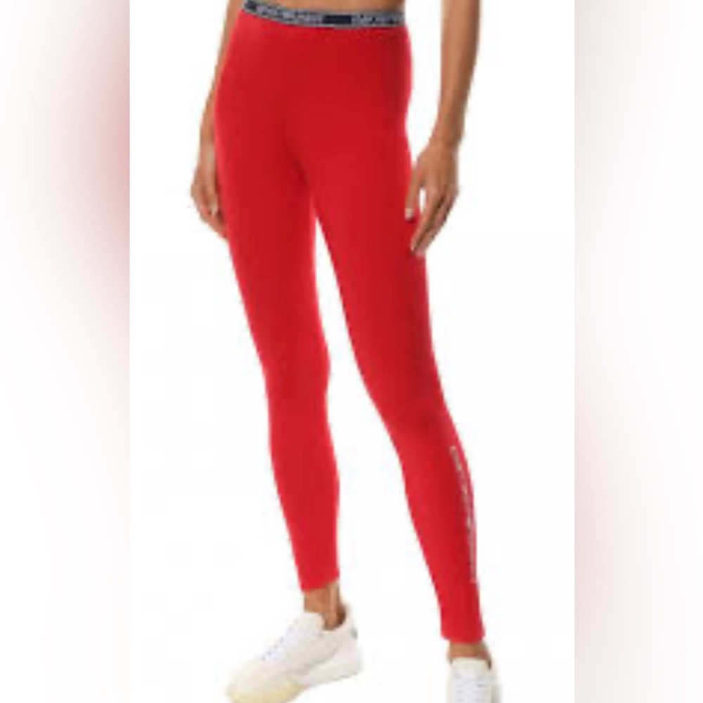 Calvin Klein Women's Athletic High Waist Leggings Stretchy Red size S
